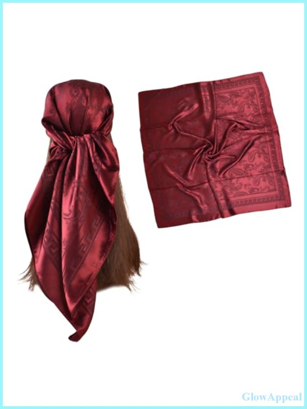Large Silk Like Polyester Square Scarf for Women Hair Wraps Bandana Neckerchief